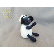 Felt animal model Sheep black feet (large)