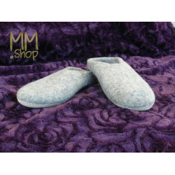Felt slippers light grey