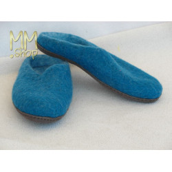 Felt slipper peacoque blue