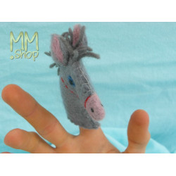 Felt fingerpuppet model Donkey