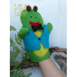 Felt handpuppet model Frog