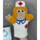Felt handpuppet model Nurse Suzy