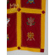 Tibetan door curtain 8 lucky symbols red