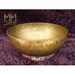 engraved singing bowl Chakra 37 cm
